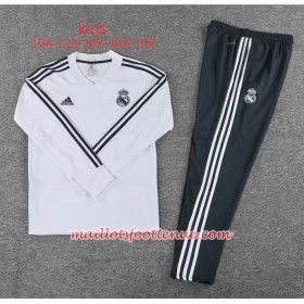 Real Madrid Enfant Ensemble Sweat d'entrainement Blanc 2018/2019